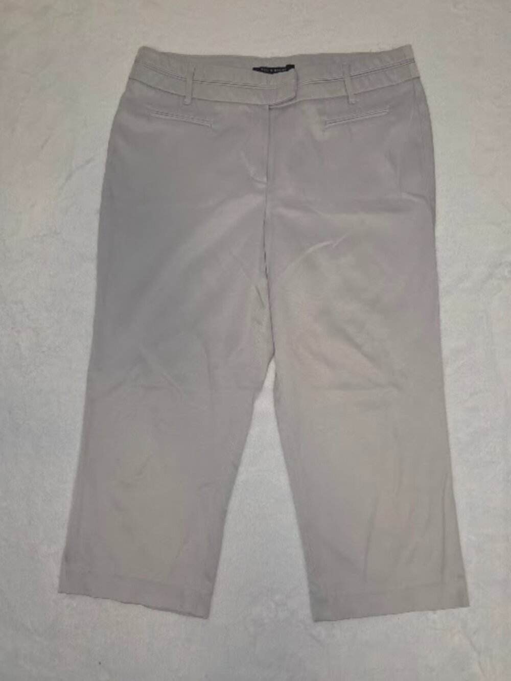 Zac & Rachel Light Gray Stretch Cropped Pants Women's Size 12